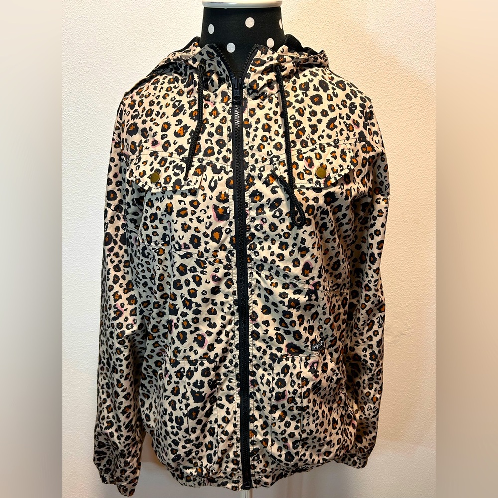 Volcom Cheetah Print Windbreaker Jacket, Women’s size M